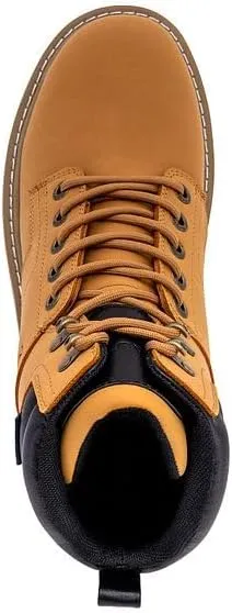 Nautica Mens Casual Lace Up Ankle Boots High Water & Slip Resistant Outdoor Lightweight Utility Leather Shoes for Work, Winter, Walking, Construction.