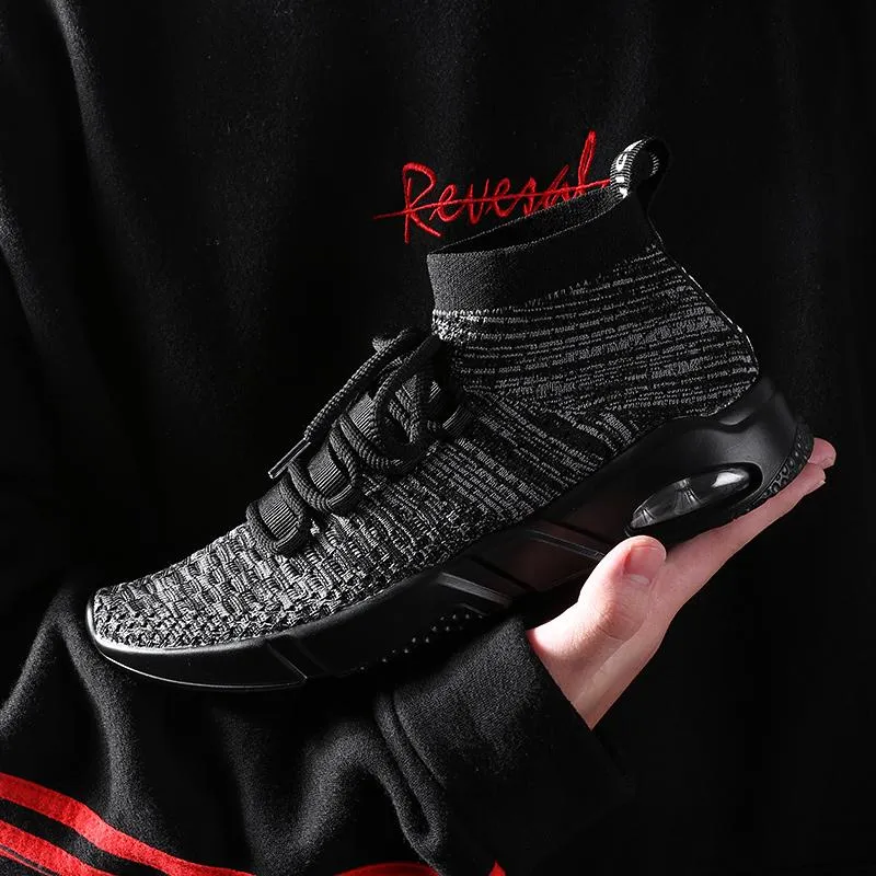 New Running Shoes Sneakers For Men Masculino Esportivo Lightweight Flying Sport Cheap Sneaker Free Run Stability High Help
