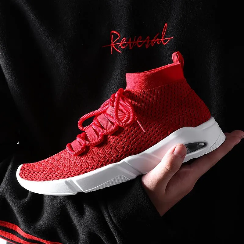 New Running Shoes Sneakers For Men Masculino Esportivo Lightweight Flying Sport Cheap Sneaker Free Run Stability High Help