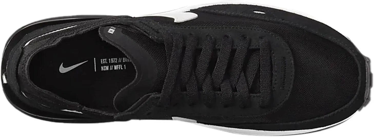 NIKE Waffle One Trainers Sneakers Fashion Shoes DC2533 (Black/Orange/White 001)