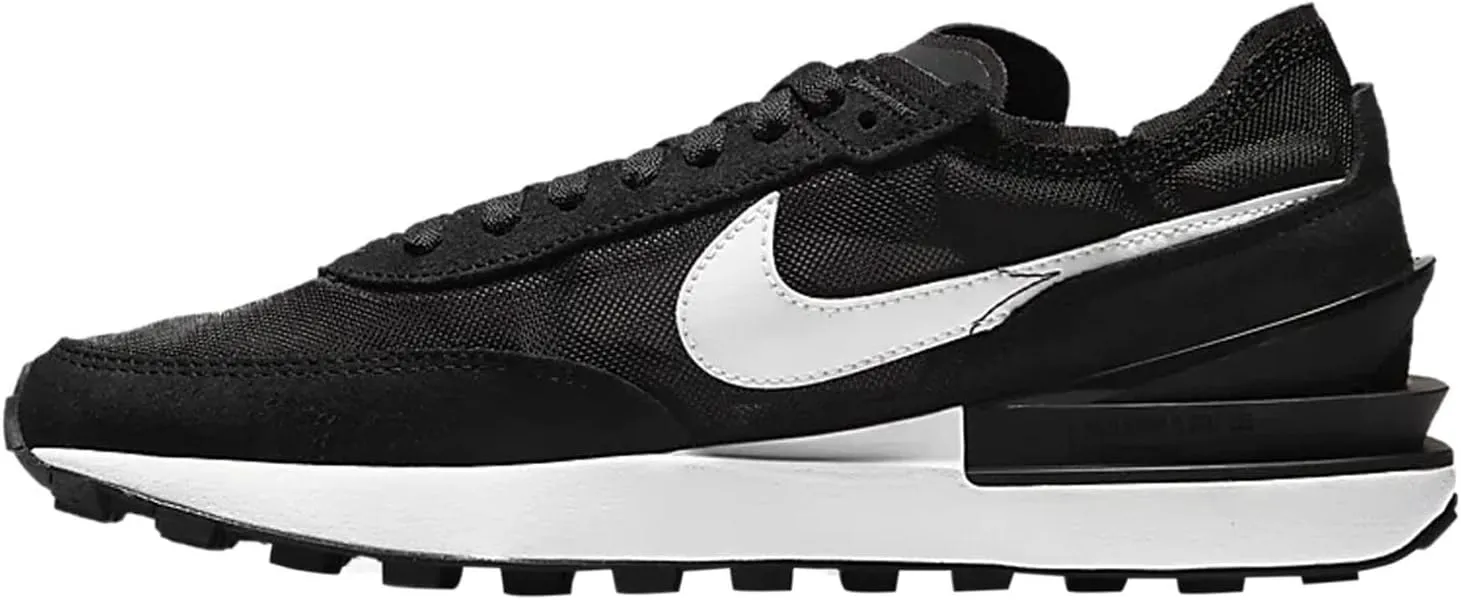 NIKE Waffle One Trainers Sneakers Fashion Shoes DC2533 (Black/Orange/White 001)