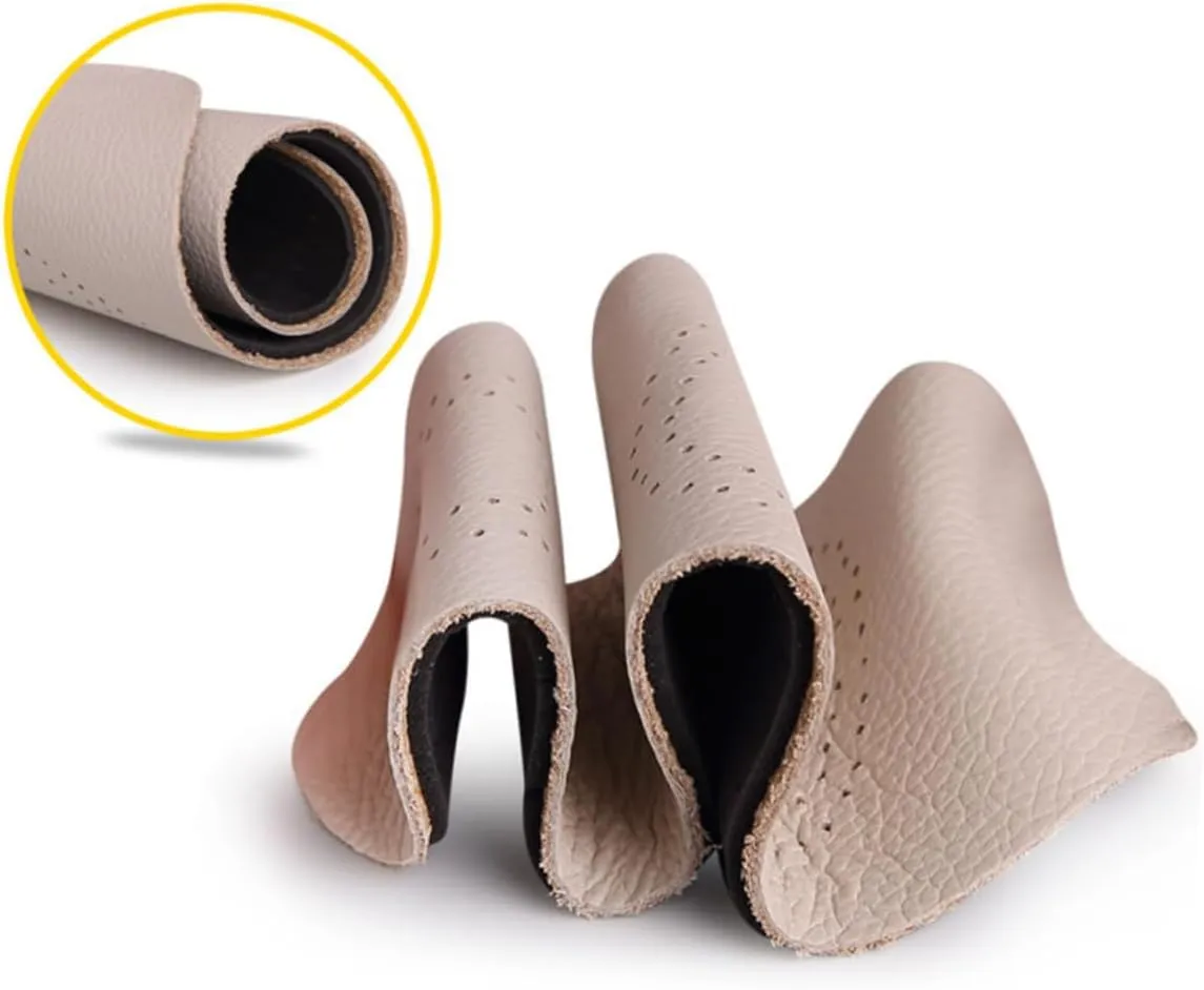 NOLITOY Sports Shoe Pads Breathable Cowhide Leather Insoles Size 43/44 White/Black