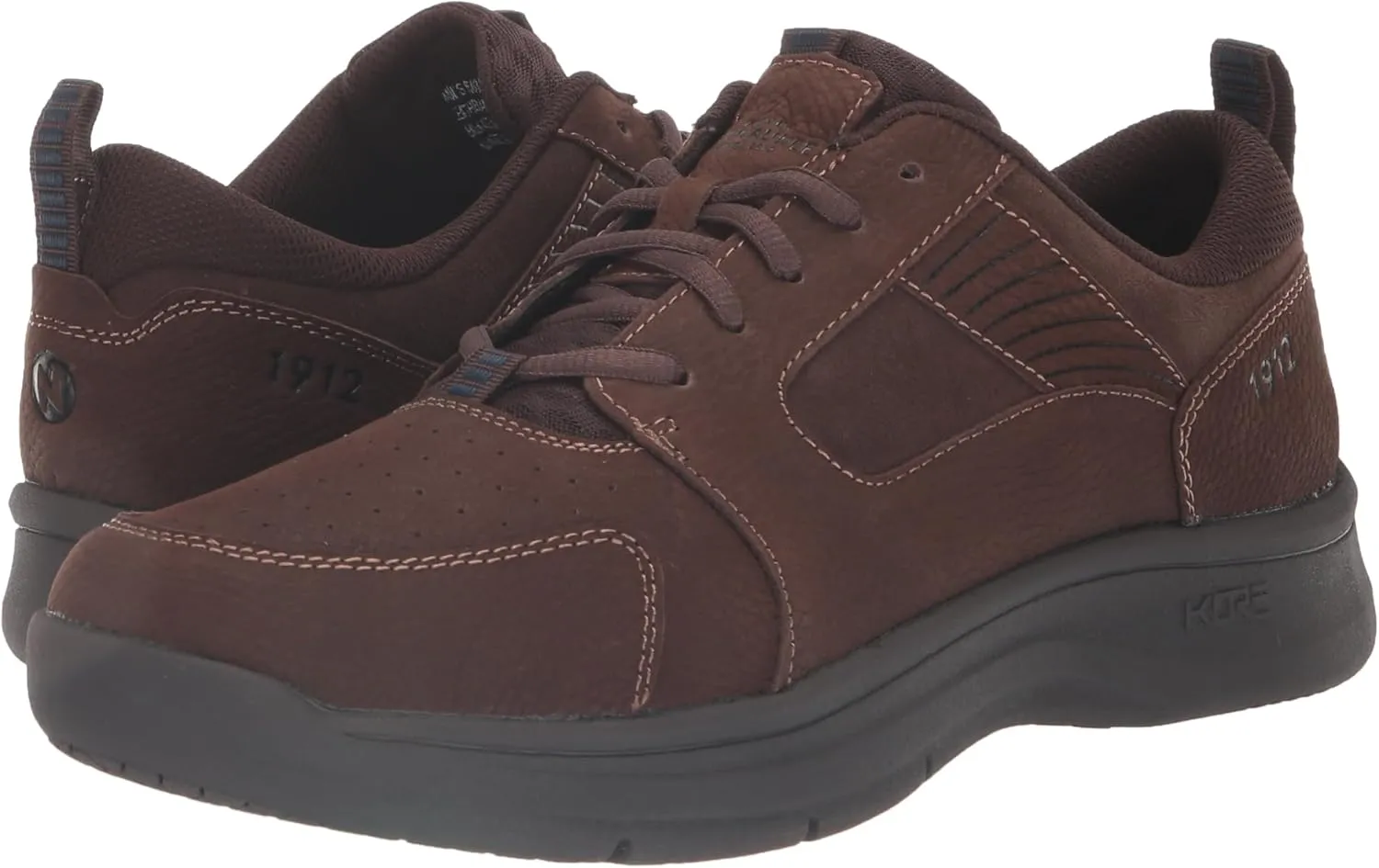 Nunn Bush Men's Mac Moccasin Toe Oxford Lightweight Comfortable Leather Walking Shoe Lace Up