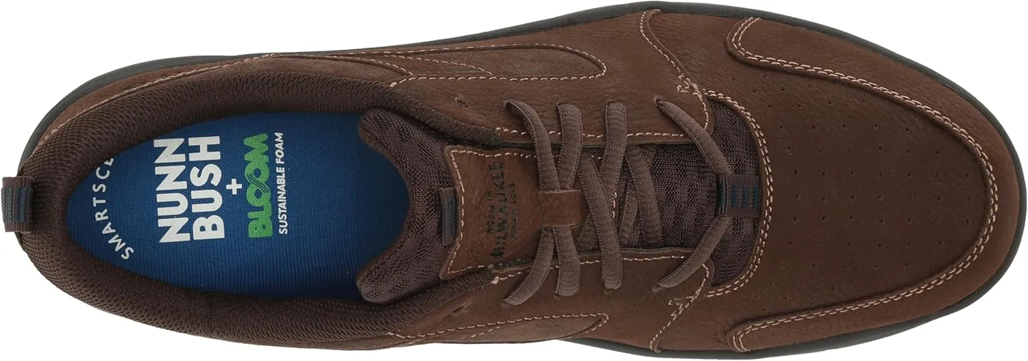 Nunn Bush Men's Mac Moccasin Toe Oxford Lightweight Comfortable Leather Walking Shoe Lace Up