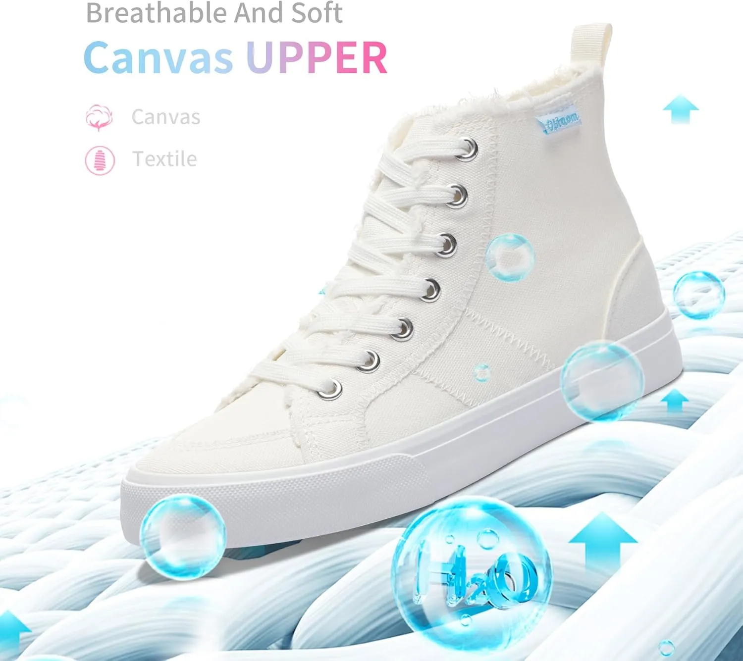 Obtaom Womens/Mens high top Canvas Shoes Play mid Calf Fashion Sneaker Casual lace up hi top Washed Canvas Shoes