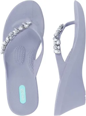 Oka-B Women's Kylie Flip Flop with Wedge Heel