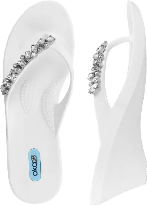 Oka-B Women's Kylie Flip Flop with Wedge Heel