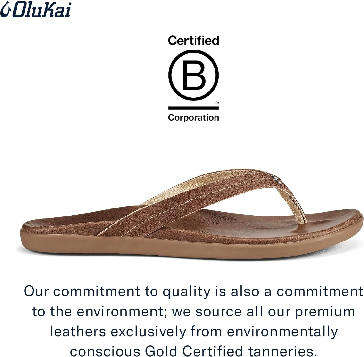 OLUKAI Honu Women's Beach Sandal, Soft & Comfortable Full-Grain Leather, Easy Slip-On Design for Everyday Fashion, Casual & Modern Style