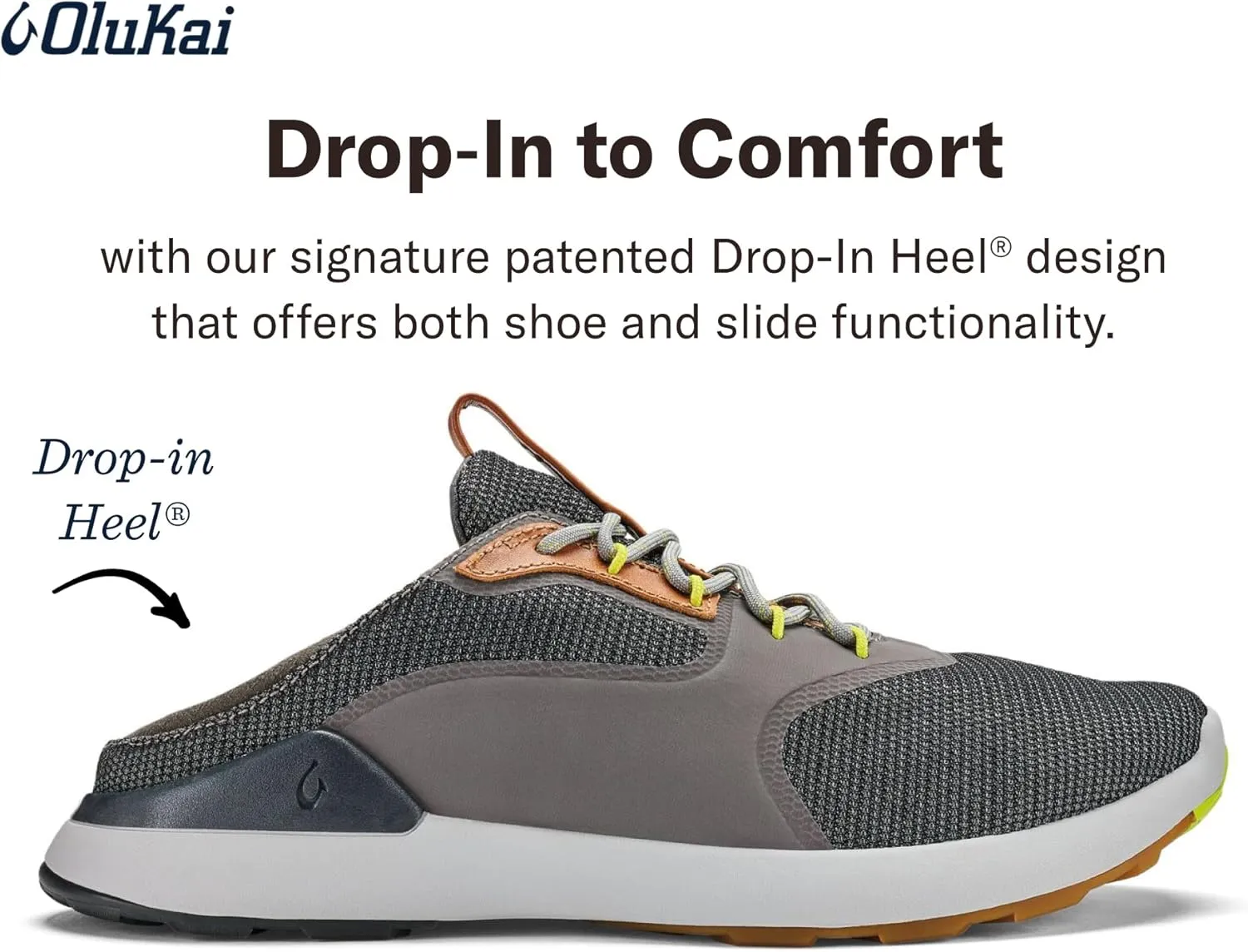 OLUKAI Nihoa Lī Men's Sneaker, Breathable Mesh & Lightweight, Removable & Washable Footbed & Ultra-Soft Comfort Fit