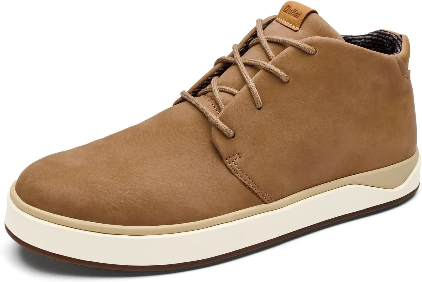 OLUKAI Papaku 'Ili Men's Boots, Durable Waterproof Leather, Cozy Quilted Lining, All-Day Underfoot Cushion