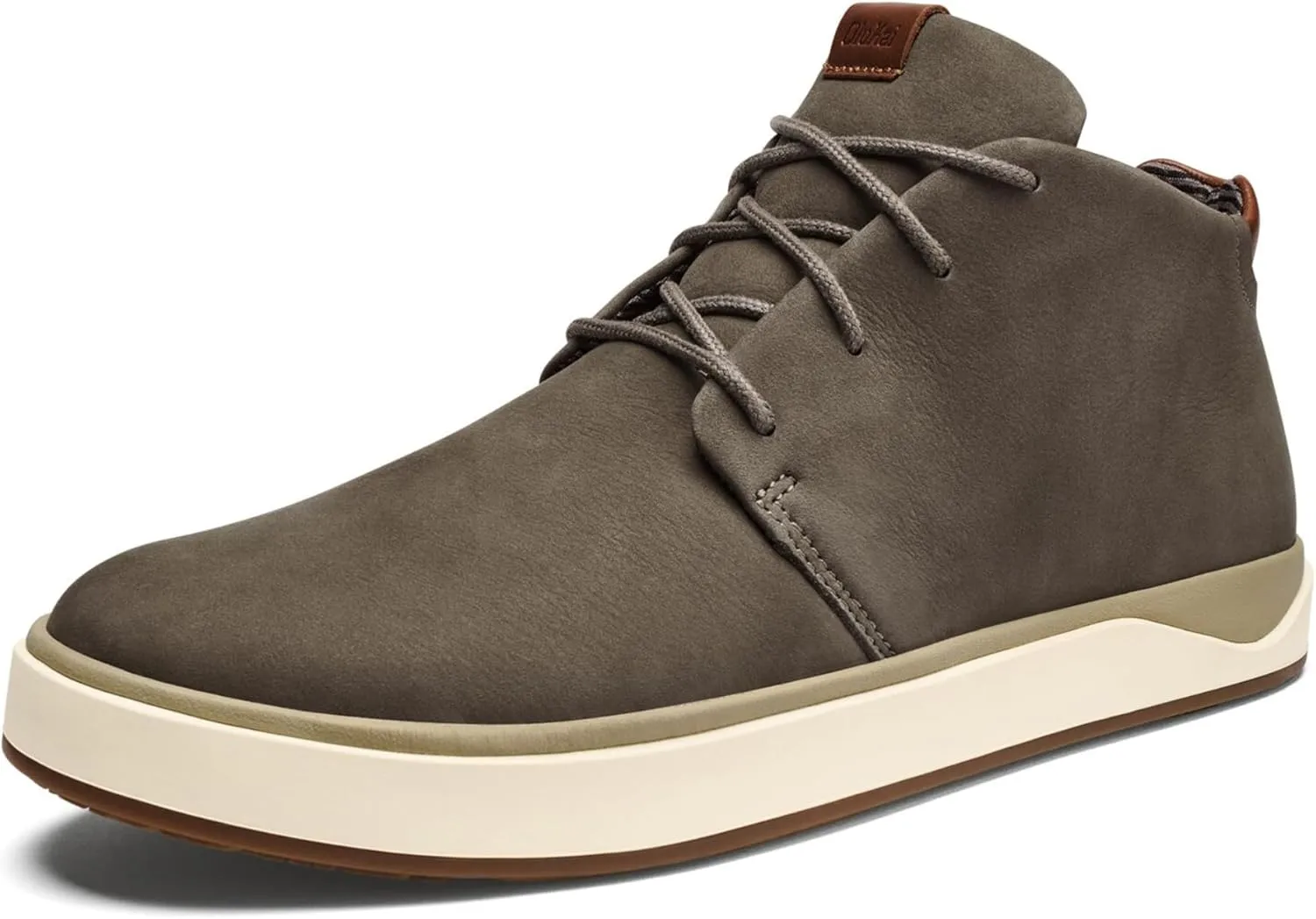 OLUKAI Papaku 'Ili Men's Boots, Durable Waterproof Leather, Cozy Quilted Lining, All-Day Underfoot Cushion
