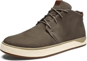 OLUKAI Papaku 'Ili Men's Boots, Durable Waterproof Leather, Cozy Quilted Lining, All-Day Underfoot Cushion
