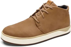 OLUKAI Papaku 'Ili Men's Boots, Durable Waterproof Leather, Cozy Quilted Lining, All-Day Underfoot Cushion