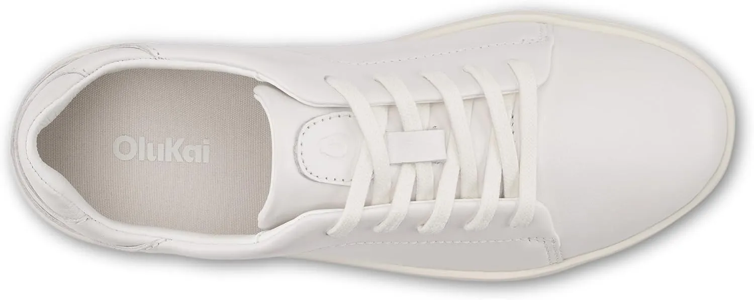 OLUKAI Pehuea Li 'ILI Women's Everyday Leather Sneakers, Casual & Versatile Shoes with Drop-in Heel, Soft & Premium Materials, All-Day Comfort & Support