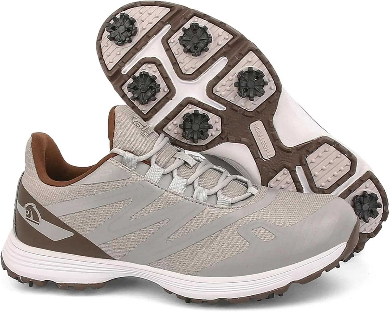 ONAIC Spiked Golf Shoes Men Breathable Waterproof Golf Sneakers Outdoor Training Sports Golf Shoe