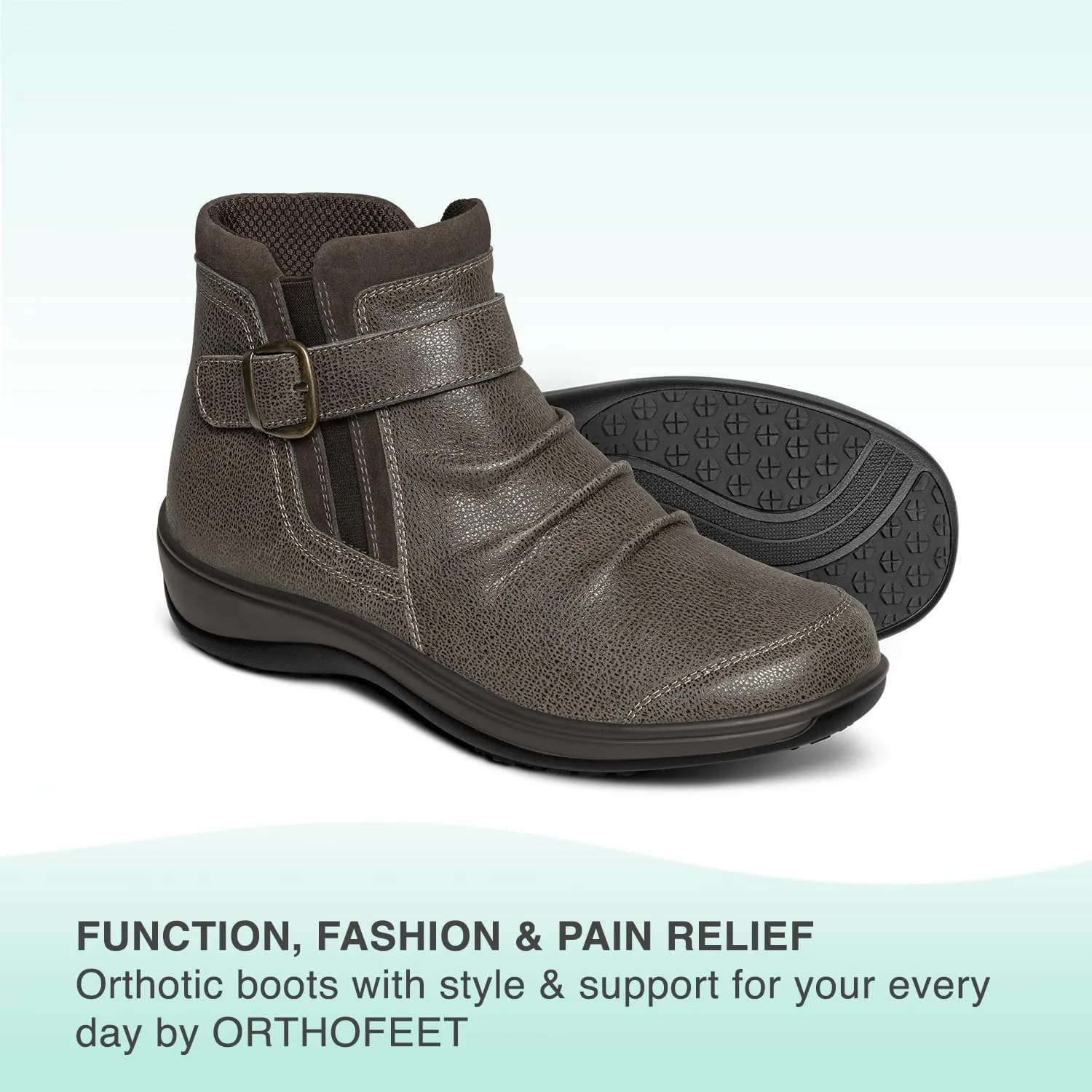 Orthofeet Women's Orthopedic Leather Heidi Boot