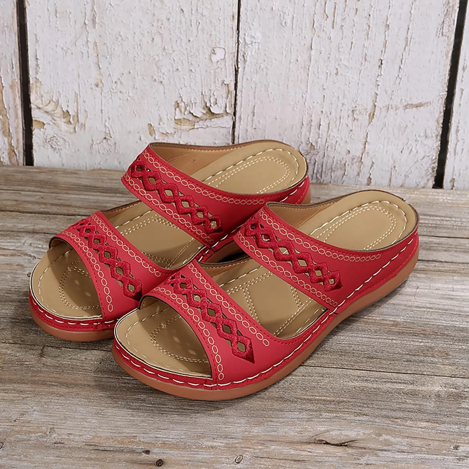 Orthopedic Sandals for Women Wide Width Womens Orthopedic Sandals 9 Wedge Sandals for Women Dressy Summer Arch Support Slides for Women Orthotic Flip Flops Women Black Womens Flats