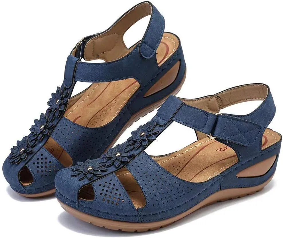 Orthopedic Slides for Women with Arch Support Summer Sandals Comfortable Walking Shoes Lightweight Adjustable Straps Beach Casual Outdoor Recovery Footwear