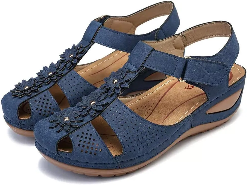 Orthopedic Slides for Women with Arch Support Summer Sandals Comfortable Walking Shoes Lightweight Adjustable Straps Beach Casual Outdoor Recovery Footwear