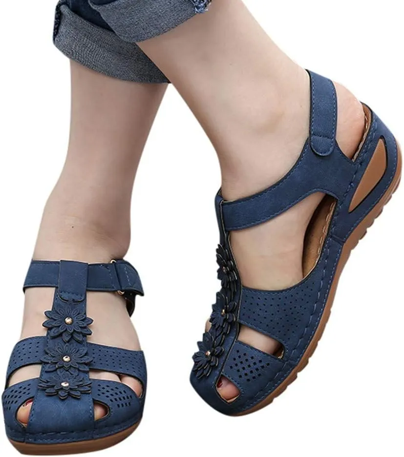 Orthopedic Slides for Women with Arch Support Summer Sandals Comfortable Walking Shoes Lightweight Adjustable Straps Beach Casual Outdoor Recovery Footwear