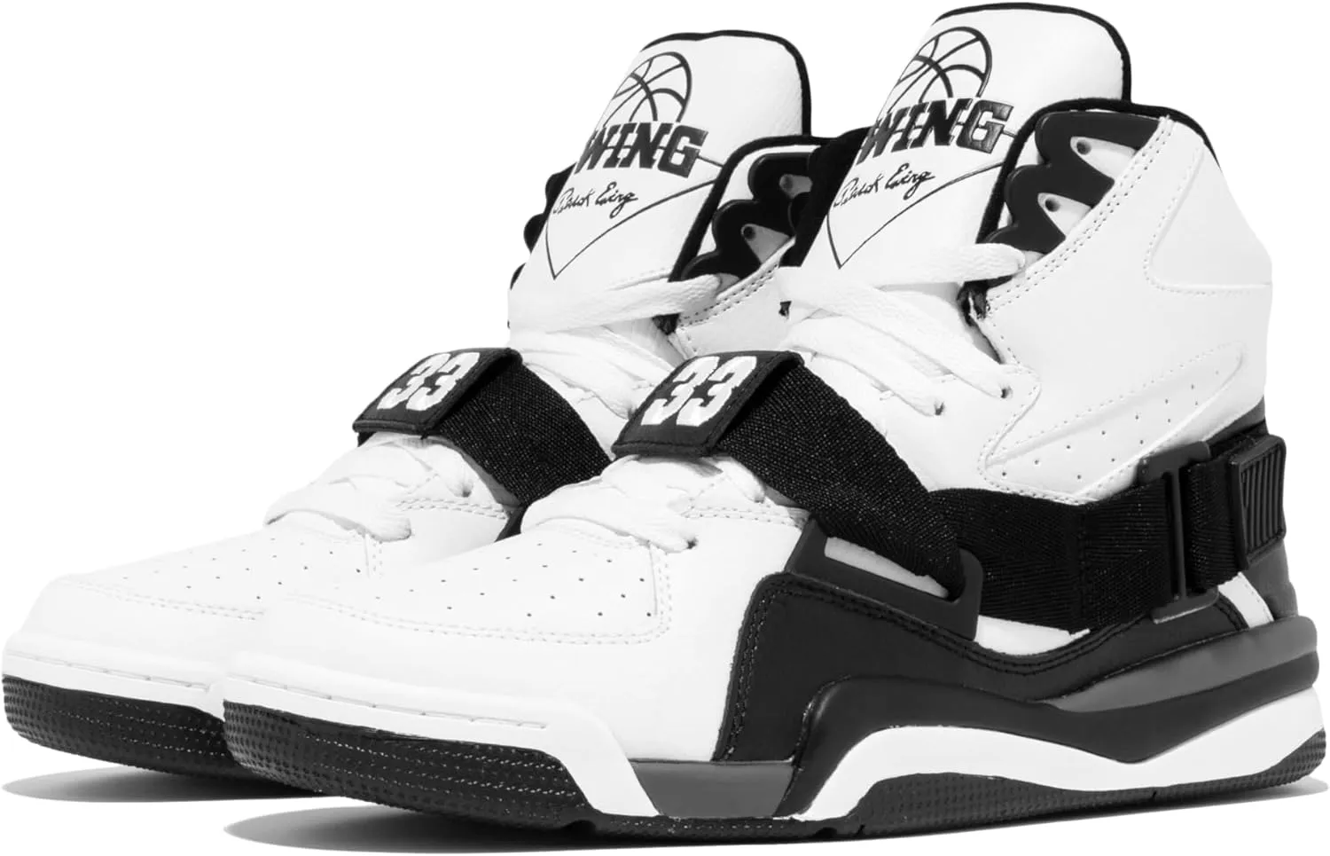 PATRICK EWING Athletics Concept OG Basketball Sneakers, Men's White/Black/Grey - Retro High-Top
