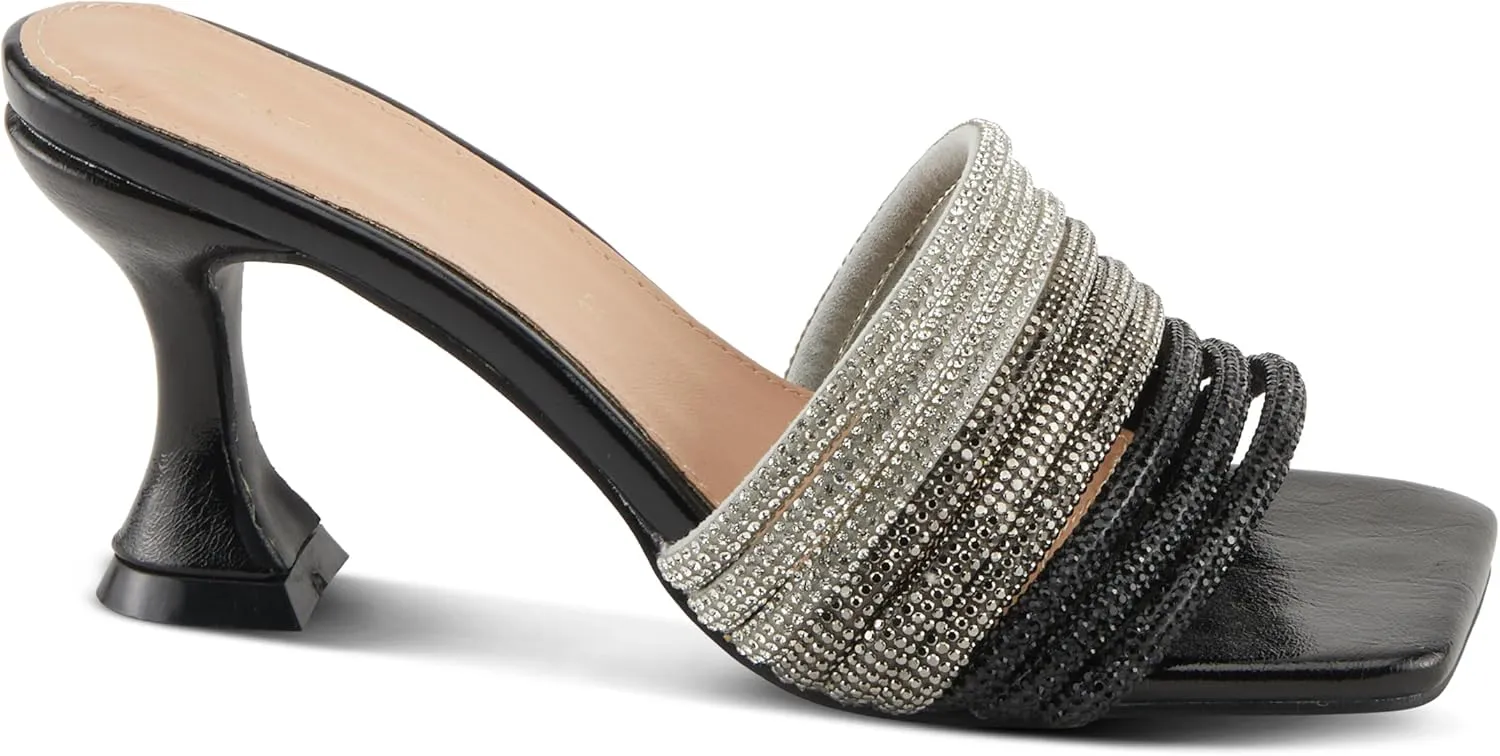 PATRIZIA Women's PAULSON Tricolor Crystal Slide Heeled Sandals