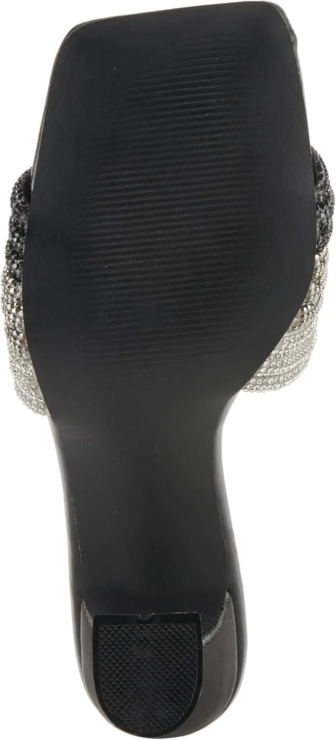 PATRIZIA Women's PAULSON Tricolor Crystal Slide Heeled Sandals