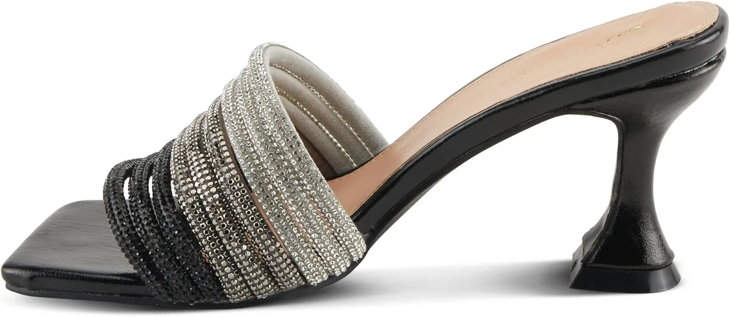 PATRIZIA Women's PAULSON Tricolor Crystal Slide Heeled Sandals