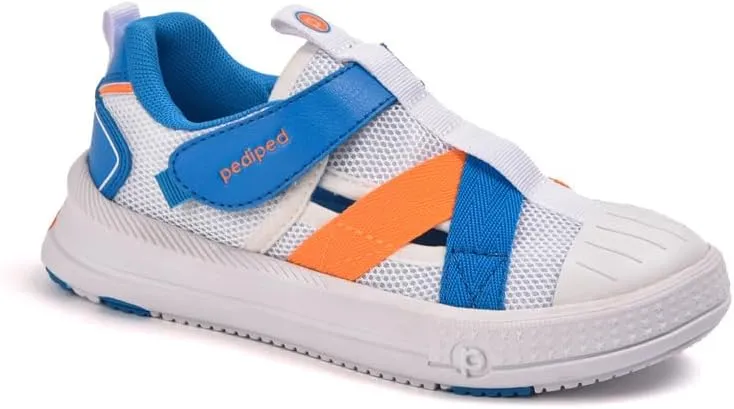 pediped Flex Mercury First Walker Shoe, White, 12 US Unisex Little Kid