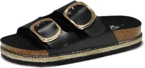 PepStep Slide Sandals for Women with Soft Cork Footbed and Strap, Ladies Fashion Platform Slide Sandals Comfortable Slip On Style