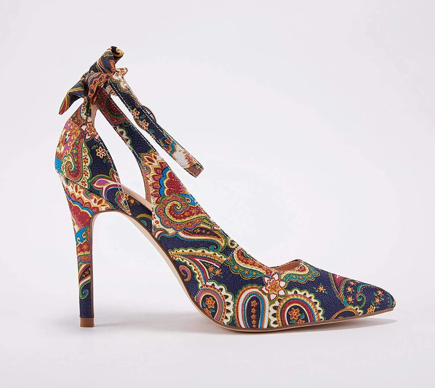 PiePieBuy Women's Pointed Toe High Heels Ankle Strap D'Orsay Pumps Shoes Bow Wedding Bowtie Back Dress Sandals