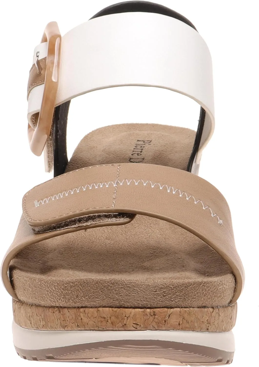 Pierre Dumas Lyra-2 Women's Platform Wedge Adjustable Hook and Loop Comfortable Fashion Sandal
