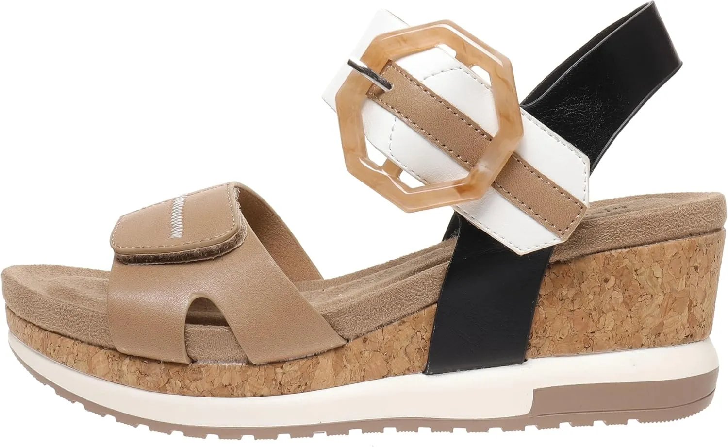 Pierre Dumas Lyra-2 Women's Platform Wedge Adjustable Hook and Loop Comfortable Fashion Sandal