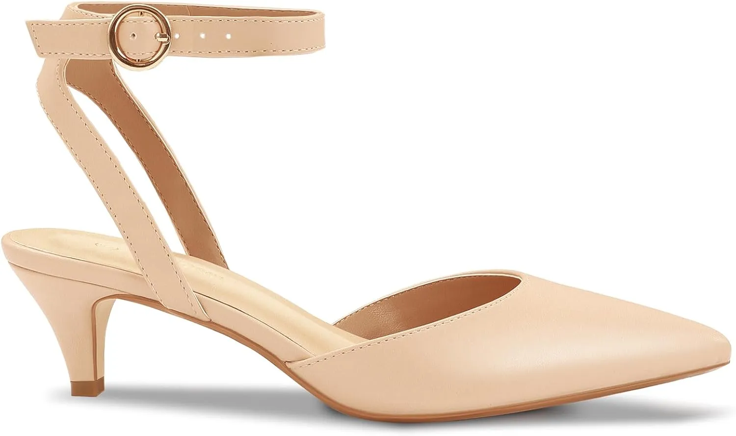 PIZZ ANNU Women's Aliaa Pointed Toe Low Kitten Heels Comfort Wedding Party Casual Dress Closed Toe Pumps Shoes with 2 Inches Low Heel Design