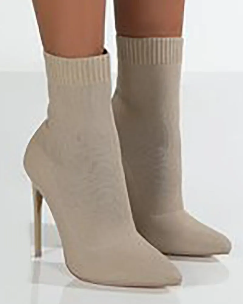 Point Toe Stiletto Heel Boots