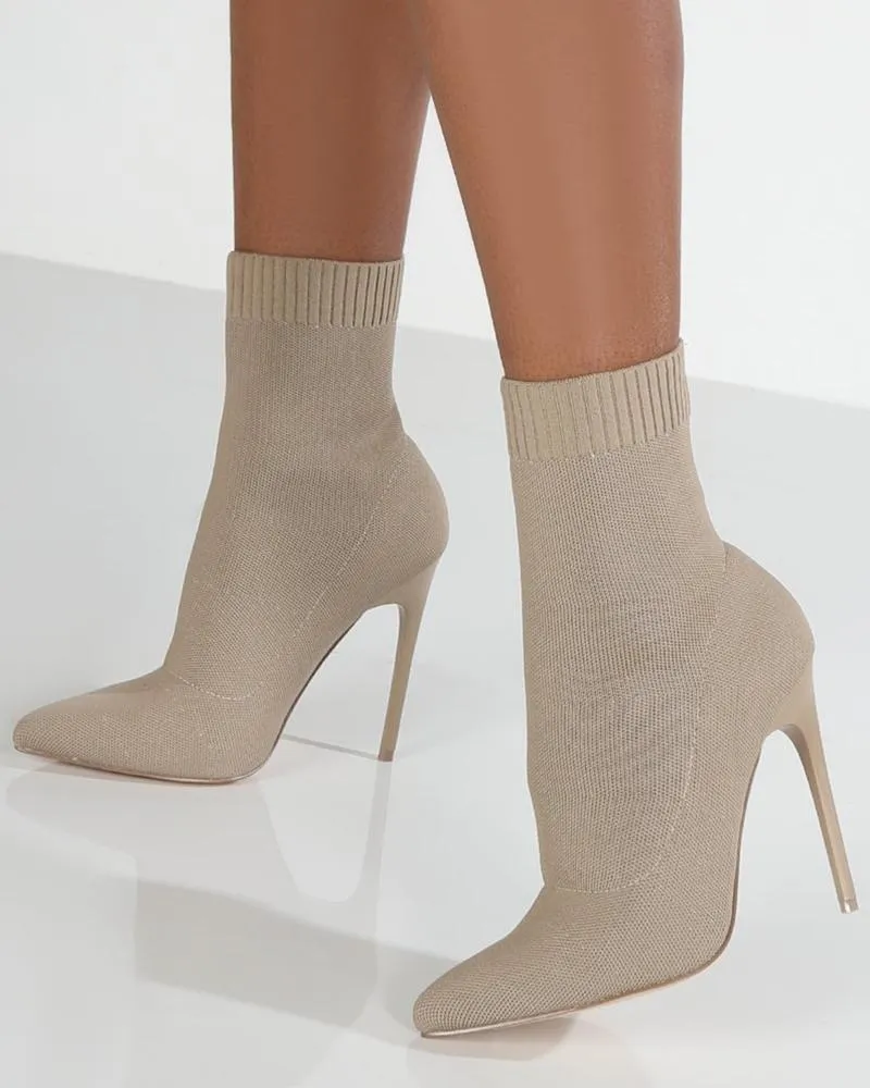 Point Toe Stiletto Heel Boots