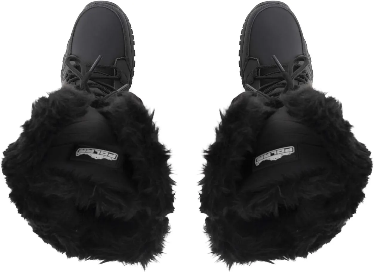 POLAR Womens Quilted Faux Fur Cuff Winter Duck Rubber Sole Durable Snow Rain Outdoor Boots