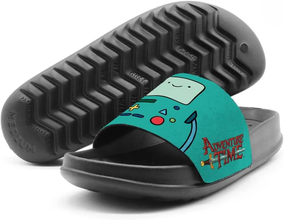 Popfunk Adventure Time BeeMo Face Unisex Adult Slides Adjustable Flip Flop Sandals Officially Licensed Hypd Slydr Switch™