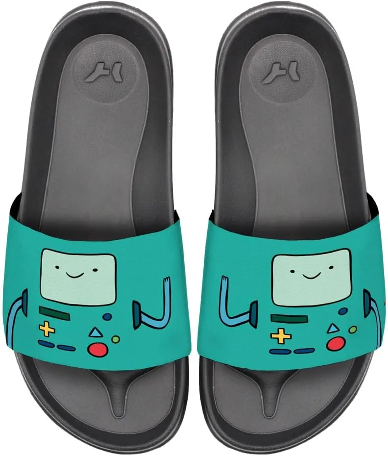 Popfunk Adventure Time BeeMo Face Unisex Adult Slides Adjustable Flip Flop Sandals Officially Licensed Hypd Slydr Switch™