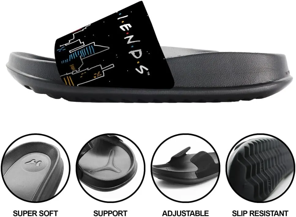 Popfunk Friends Lunch Break Unisex Adult Slides Adjustable Flip Flop Sandals Officially Licensed Hypd Slydr Switch™