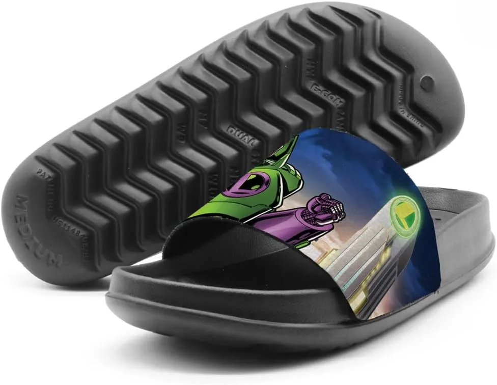 Popfunk Superman Lex Luthur City Unisex Adult Slides Adjustable Flip Flop Sandals Officially Licensed Hypd Slydr Switch™