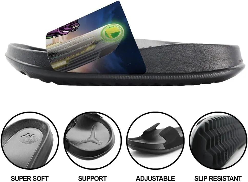 Popfunk Superman Lex Luthur City Unisex Adult Slides Adjustable Flip Flop Sandals Officially Licensed Hypd Slydr Switch™