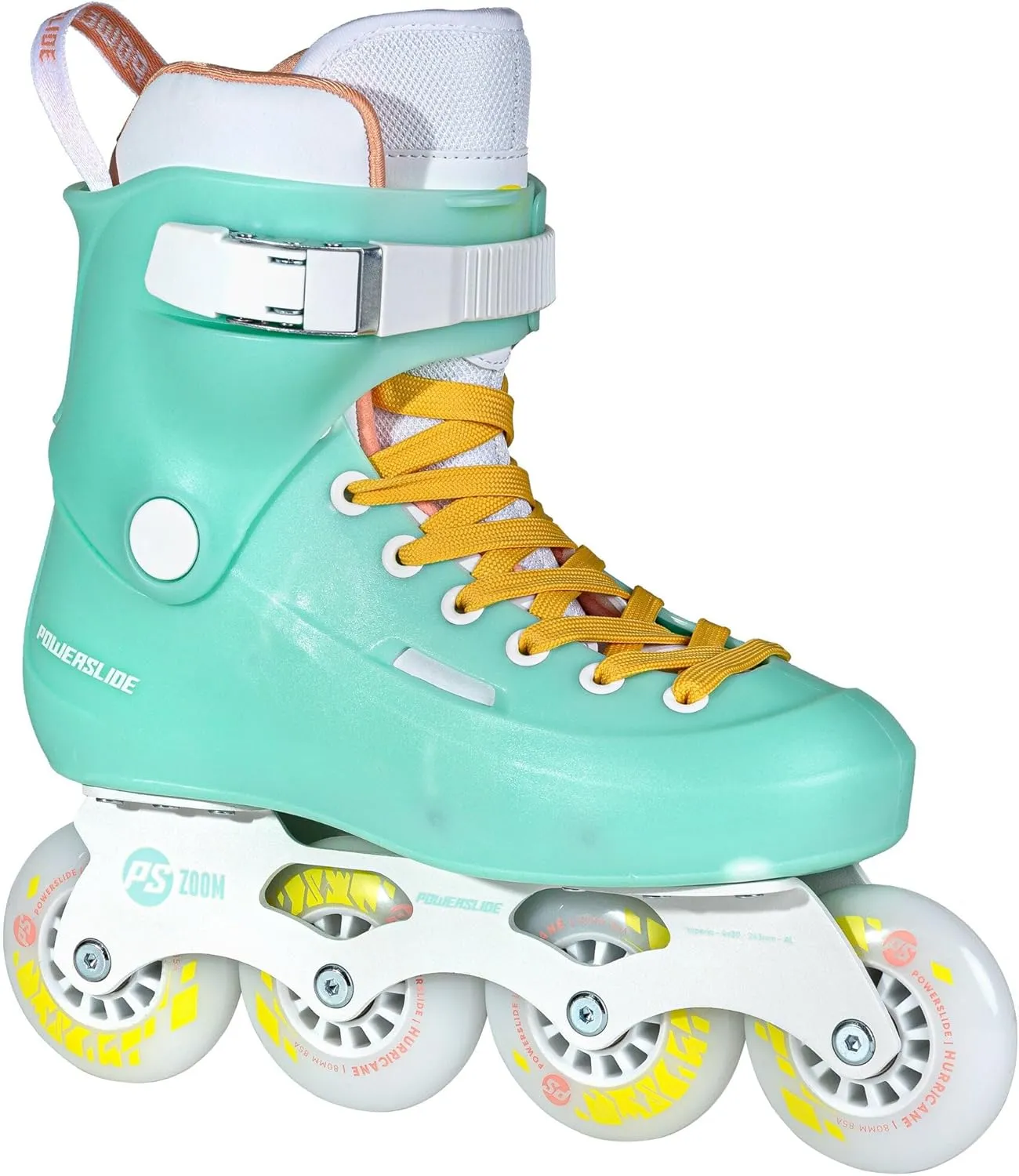 Powerslide Zoom Baby Blue 80 Inline Skates Unisex for Men and Women in Blue, 80 mm/85A Wheels, ABEC 7 Bearings, Item No.: 908403