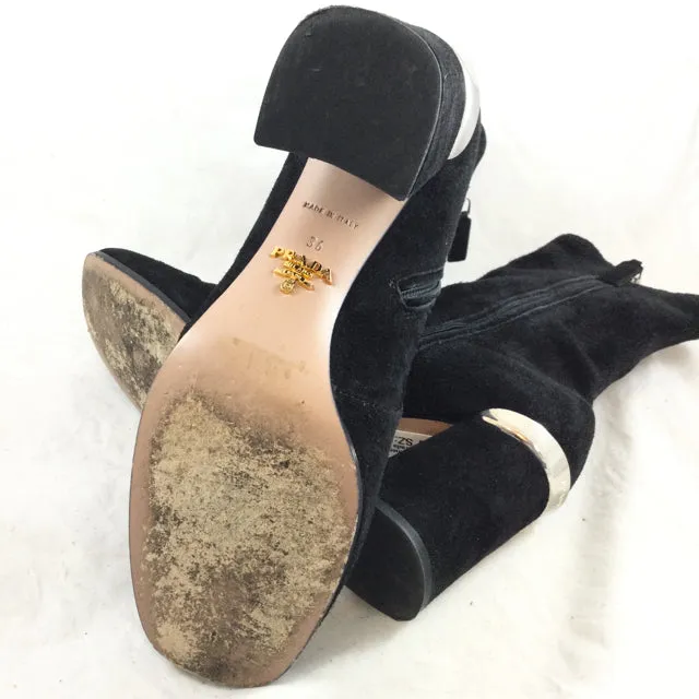 Prada Suede Booties. Size 36