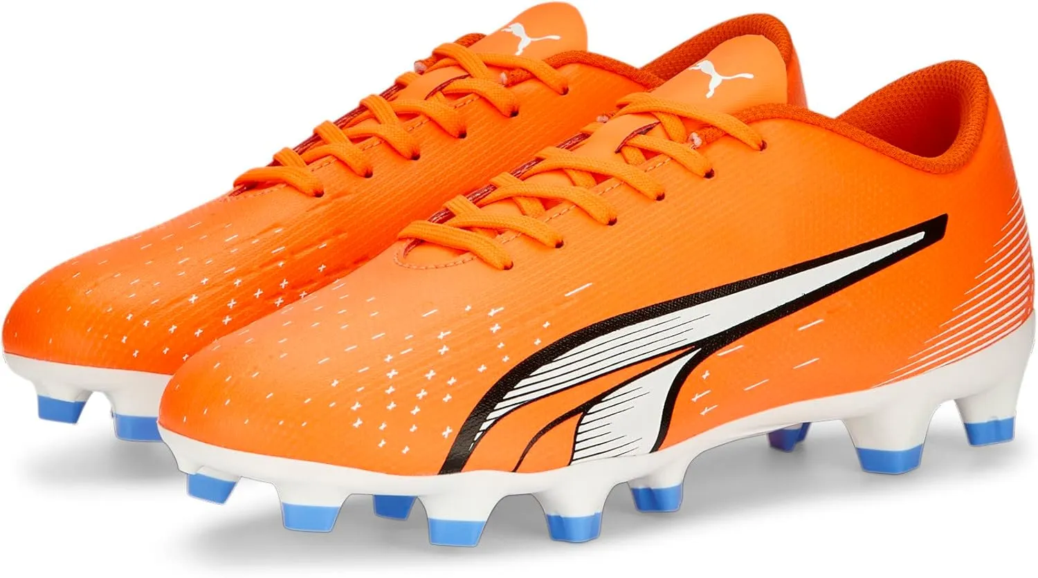 PUMA Women's Ultra Play Firm, Artificial Ground Soccer Cleats, Fizzy Light-Parisian Night-Blue Glimmer, 6.5