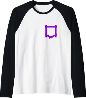 Purple Absolutely No Pocket Watching! Purple Graphic Raglan Baseball Tee