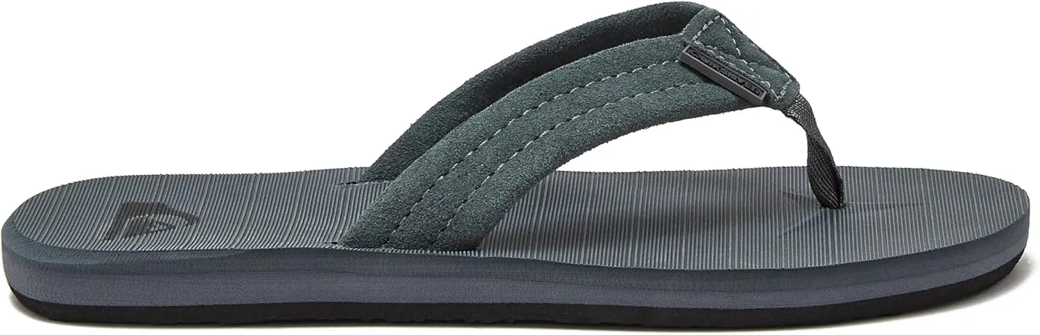 Quiksilver Boy's Carver Suede Fixed Strap Kids Flip Flop Youth Sandal