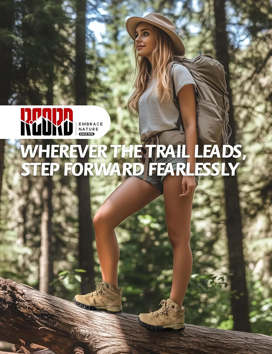 R CORD Hiking Boots Women Waterproof Womens Hiking Boots Ankle Support Hiking Boots for Women Durable Hiking Boot for Outdoors Womens Mountaineering Boots