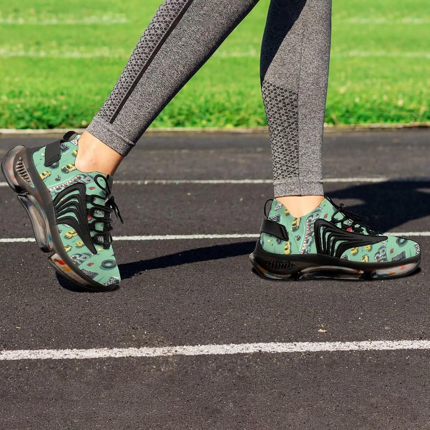 Race Car Pattern Women's Sneakers Novelty Lightweight Running Shoe Tennis Shoes