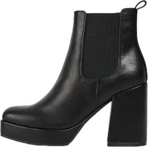 RAFY-02 Women's Chelsea Boots, Leather, Chunky Heel,Block Heel,Comfortable